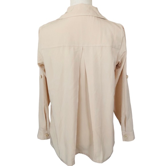 JOAN RIVERS Lightweight Cascade Blazer Layering Jacket Cream Light Beige XS - Picture 2 of 11